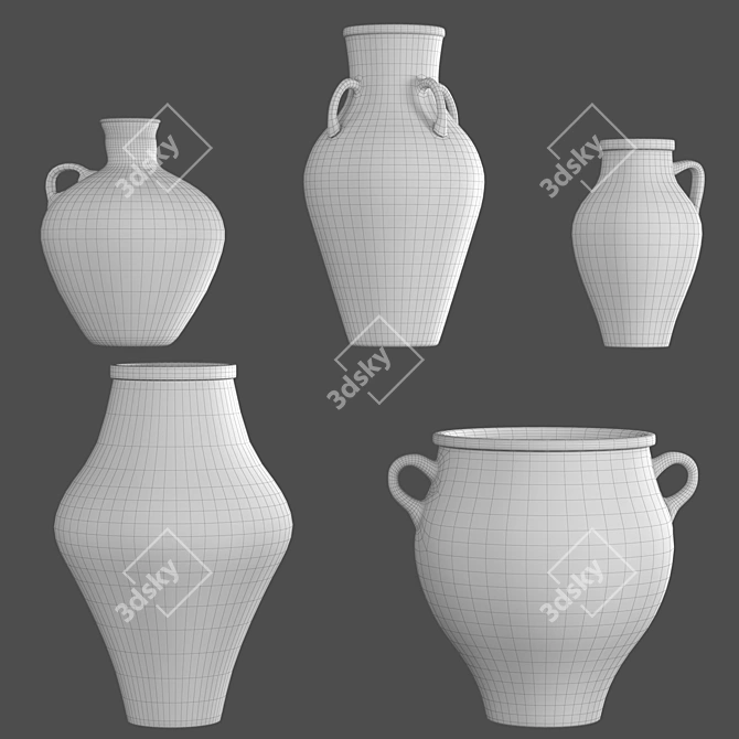 Versatile 4K Vases Set 11 3D model image 5