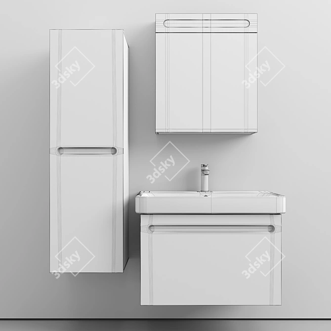 Modern Bathroom Furniture Set Duravit 3D model image 2