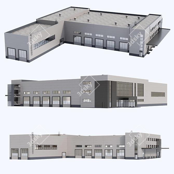 Industrial Service Station - 3D Model 3D model image 2