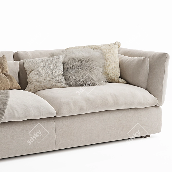 Modern 2 Seater Sofa Swank 3D model image 2