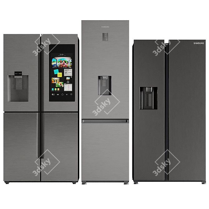 Samsung Tri-Fridge Combo Pack 3D model image 2