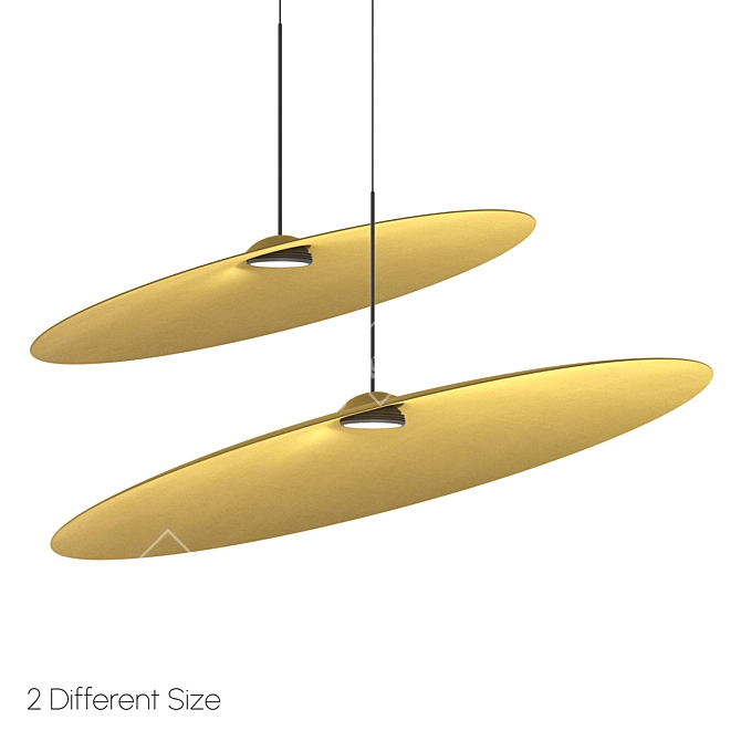 Eco-Friendly Acustica LED Pendant Lamp 3D model image 4