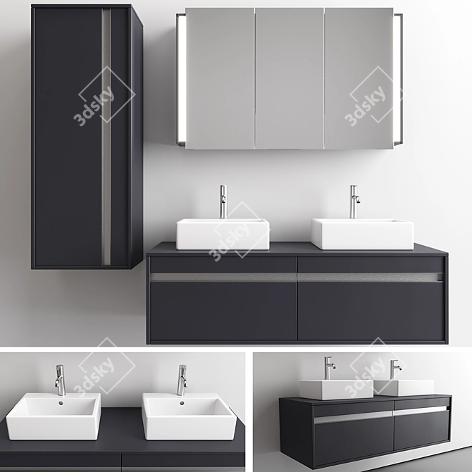 Duravit Bathroom Furniture Set 3D model image 1