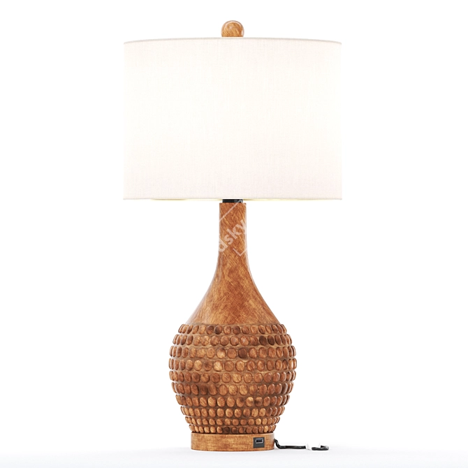 Modern Asher Table Lamps Set 3D model image 1