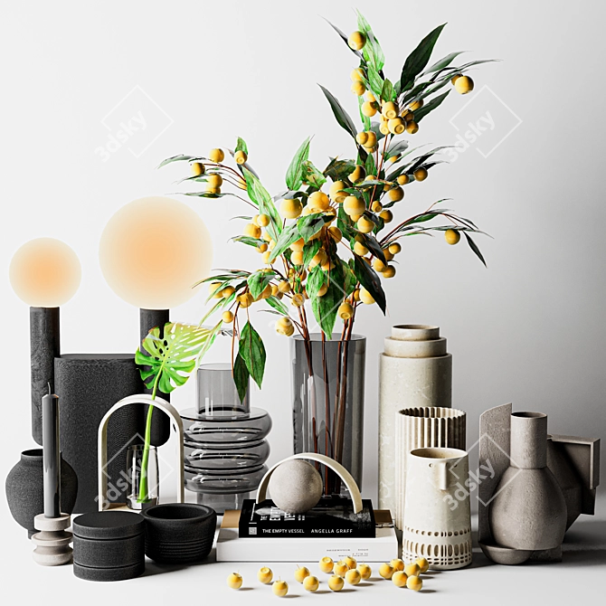 Elegant Decorative Set for Renderers 3D model image 1