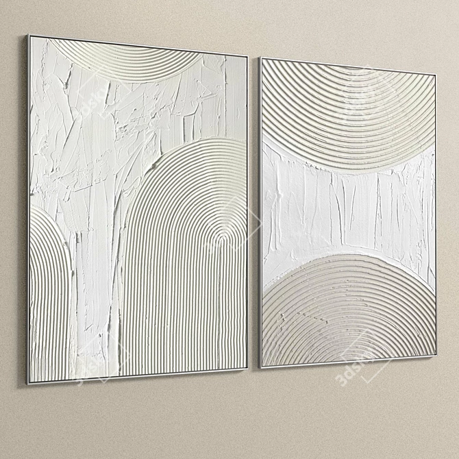 Modern 3D Plaster Photo Frame 3D model image 5