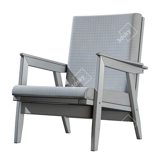 Vintage Armchair, Classic Design 3D model image 5