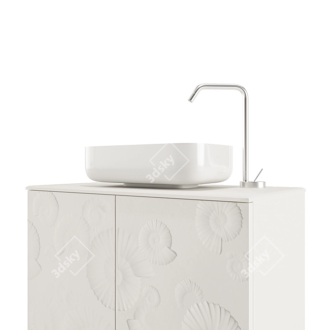  Contemporary Stonelight Bathroom Vanity 3D model image 3