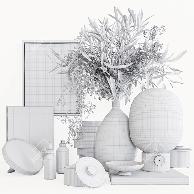 Elegant Decor Elements Bundle 3D model image 5