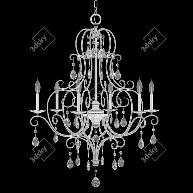 Feiss Chateau Pendant Light Mocha Bronze 3D model image 3