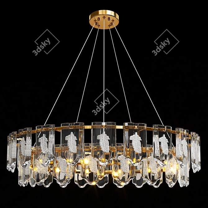 Crystal Metal Chandelier Collection 3D model image 2