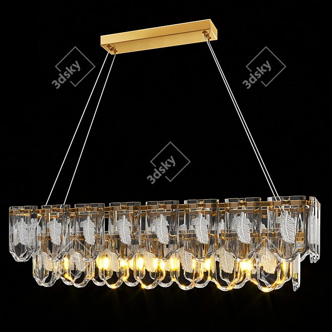 Crystal Metal Chandelier Collection 3D model image 3