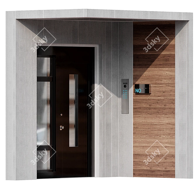 Contemporary Entryway Kit - No1 3D model image 3