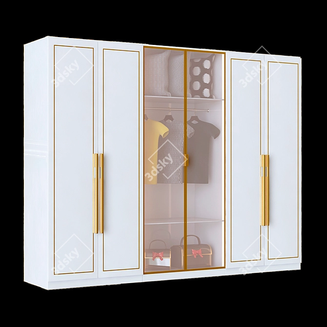 Nordik Style Wardrobe, 2800mm dimensions 3D model image 1