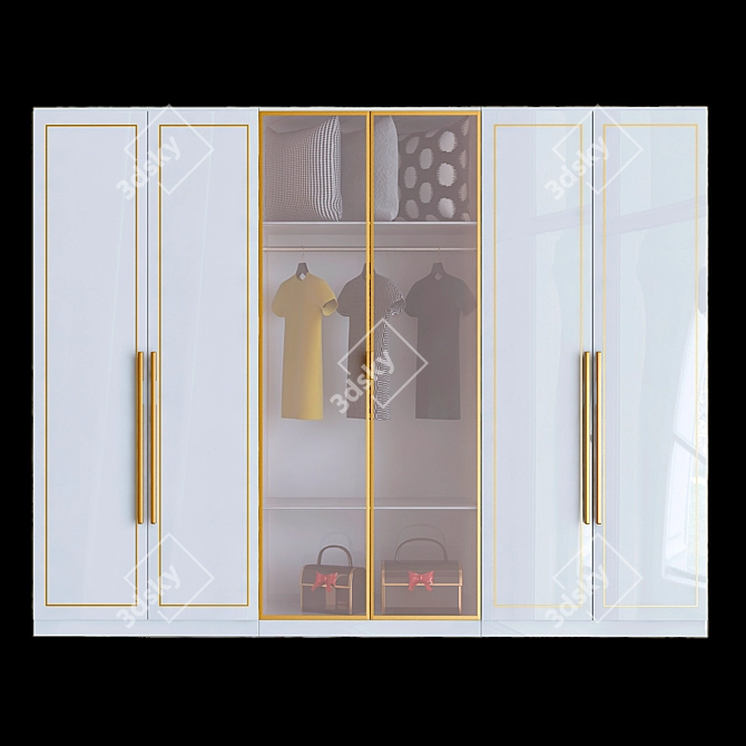 Nordik Style Wardrobe, 2800mm dimensions 3D model image 2