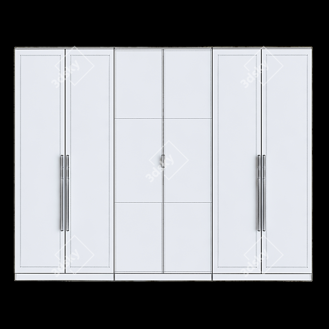 Nordik Style Wardrobe, 2800mm dimensions 3D model image 3