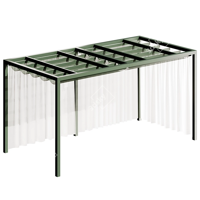 Aluminum Standing Pergola Module 3D model image 1