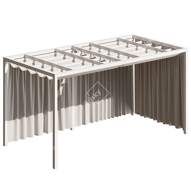 Aluminum Standing Pergola Module 3D model image 3