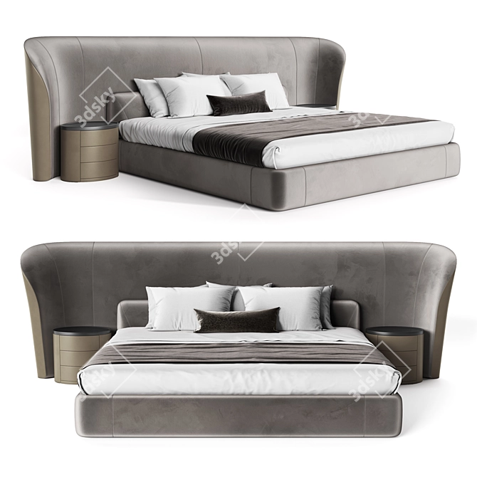 Luxury Vida Deluxe Bed 3D model image 1