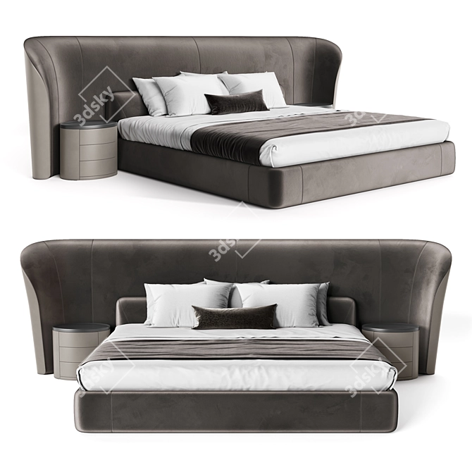 Luxury Vida Deluxe Bed 3D model image 3