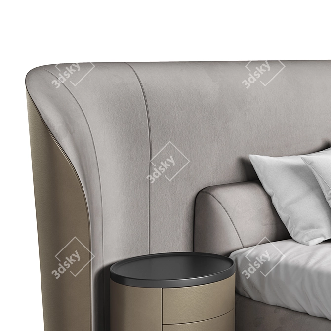 Luxury Vida Deluxe Bed 3D model image 4