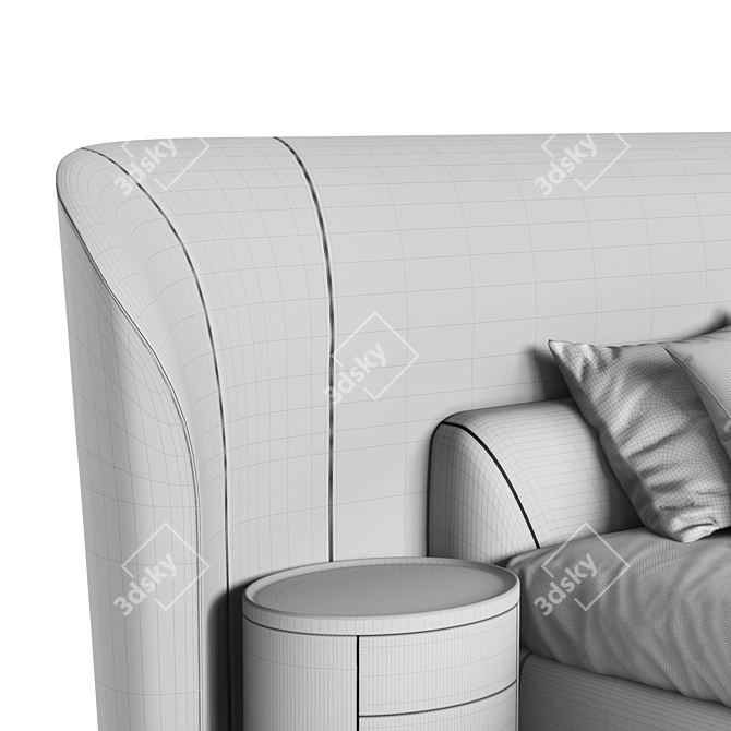 Luxury Vida Deluxe Bed 3D model image 7