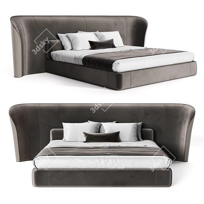 Luxury Vida Deluxe Bed 3D model image 8