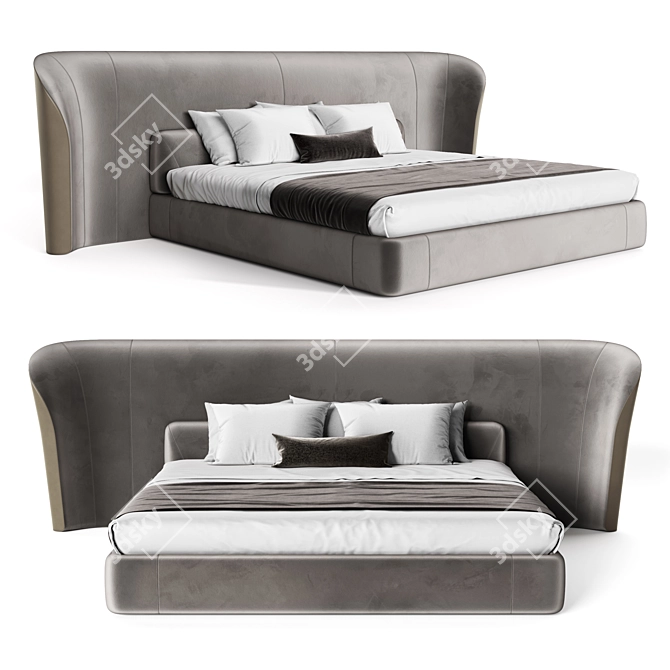 Luxury Vida Deluxe Bed 3D model image 9