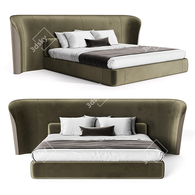 Luxury Vida Deluxe Bed 3D model image 10