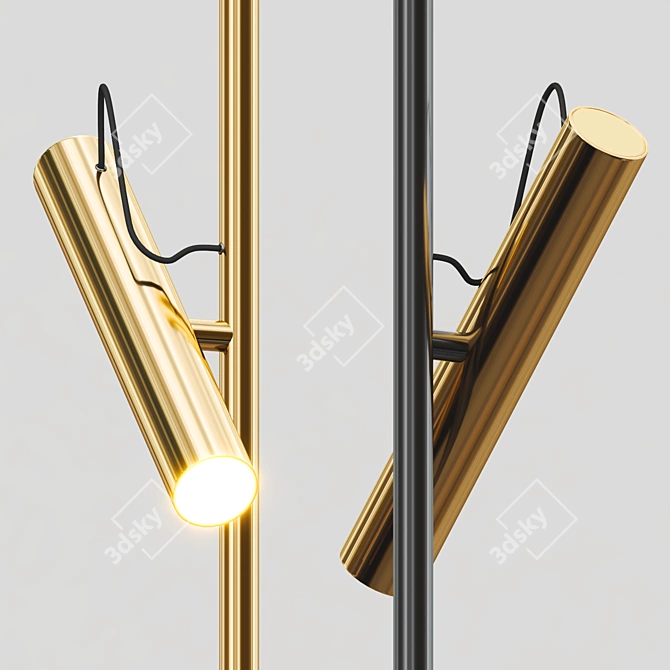 Modern Metal TITRE Floor Lamp 3D model image 2