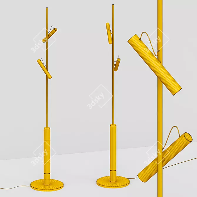 Modern Metal TITRE Floor Lamp 3D model image 3