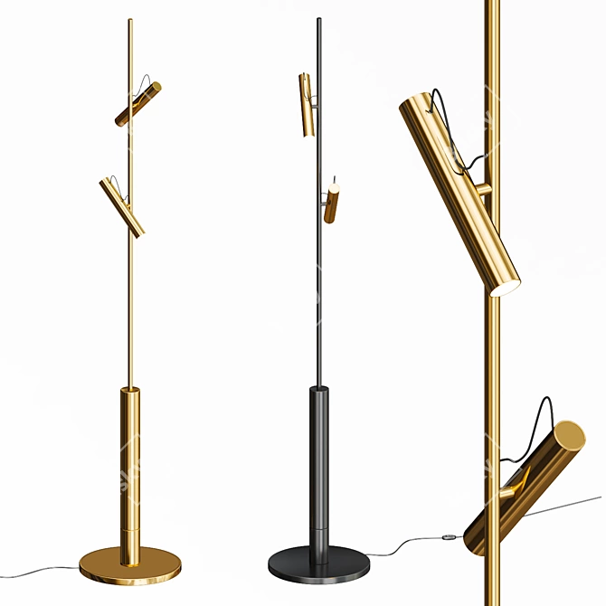 Modern Metal TITRE Floor Lamp 3D model image 4