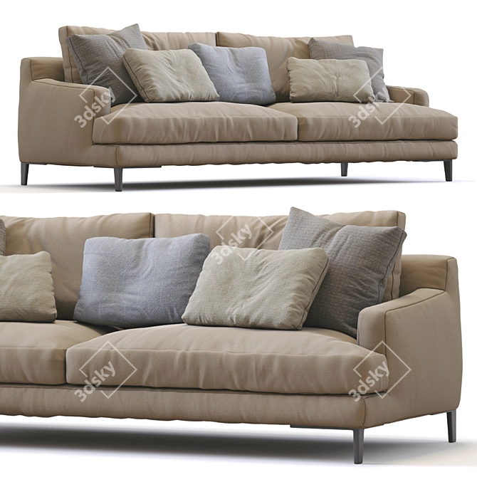 Modern Bellport Sofa 3D Model 3D model image 4