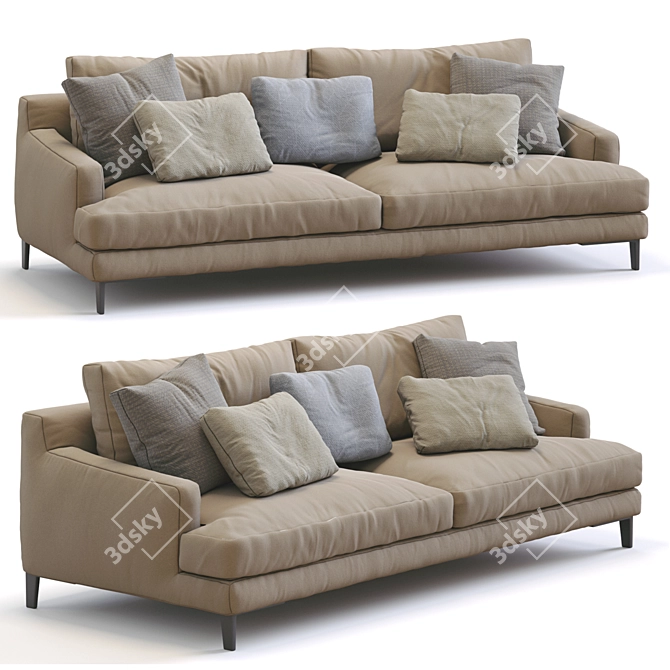 Modern Bellport Sofa 3D Model 3D model image 5