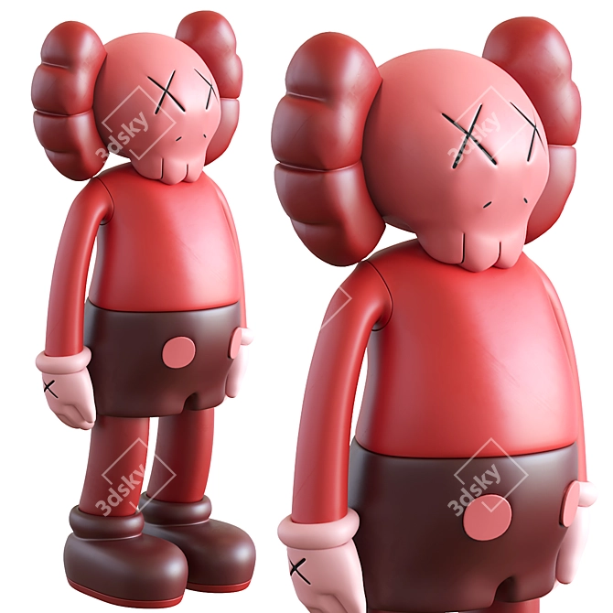 Contemporary Kaws Art Sculpture 2013 3D model image 2