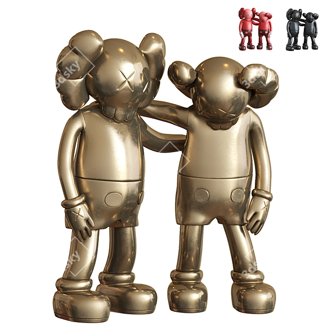 Contemporary Kaws Sculpture Figure 2013 3D model image 1