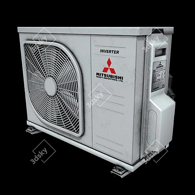 Animated PBR Air Conditioning Model 3D model image 1