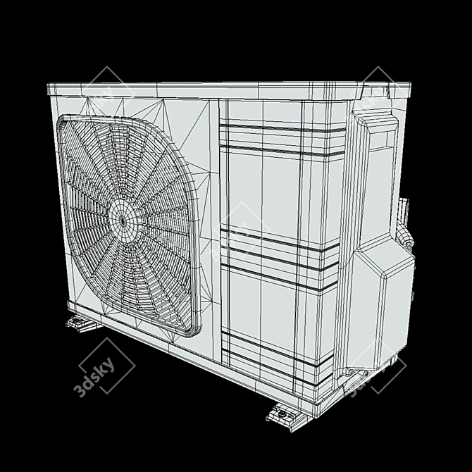 Animated PBR Air Conditioning Model 3D model image 6