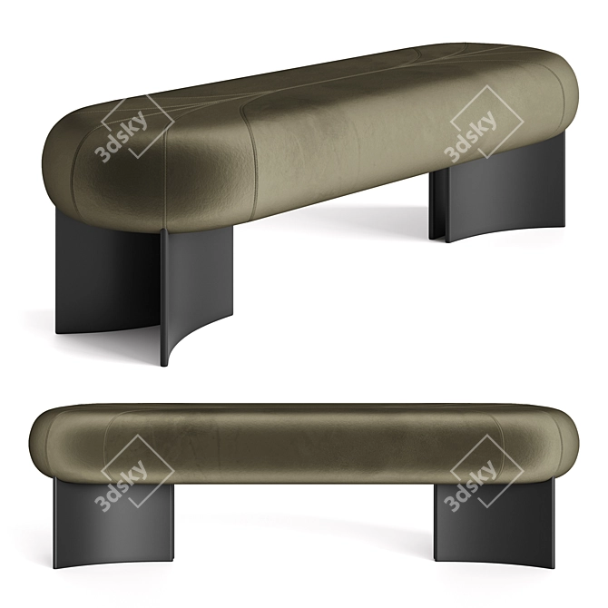 Velvet Bench Balance 3D model image 10