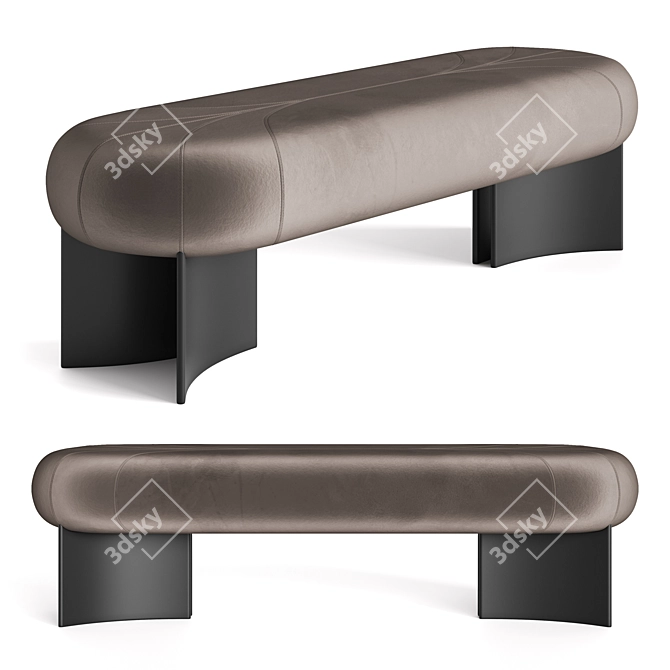 Velvet Bench Balance 3D model image 12