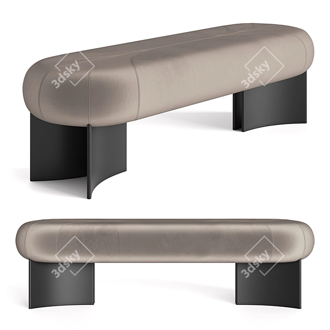 Velvet Bench Balance 3D model image 13