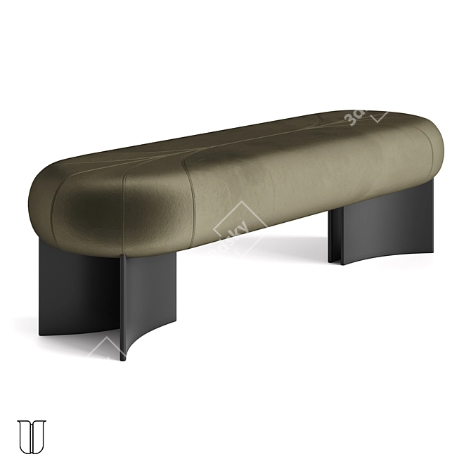 Velvet Bench Balance 3D model image 17