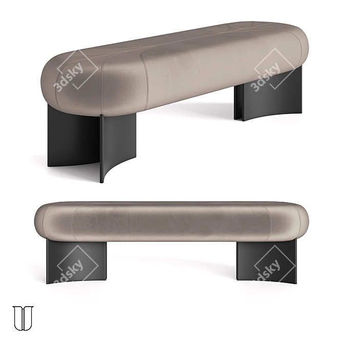 Velvet Bench Balance 3D model image 19