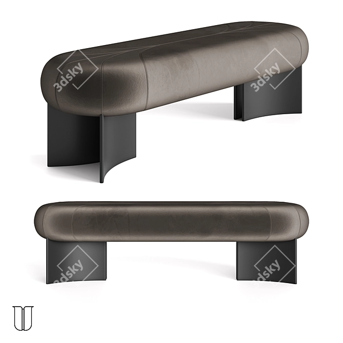 Velvet Bench Balance 3D model image 20