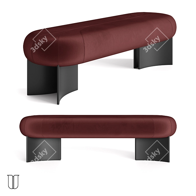 Velvet Bench Balance 3D model image 21