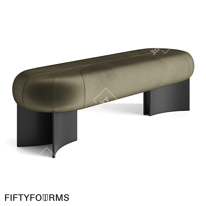 Velvet Bench Balance 3D model image 3