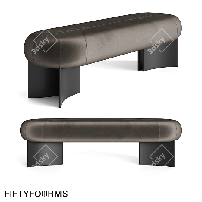 Velvet Bench Balance 3D model image 6