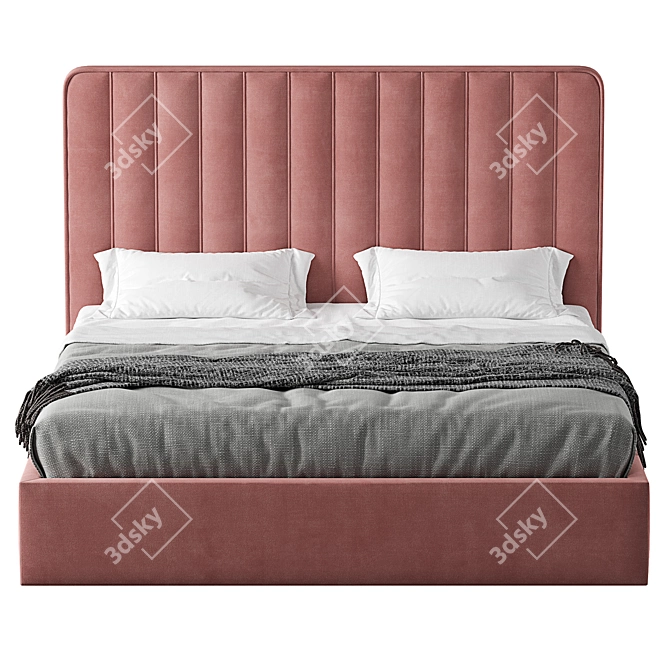 Urban Elegance Bed | Customizable 3D model image 2