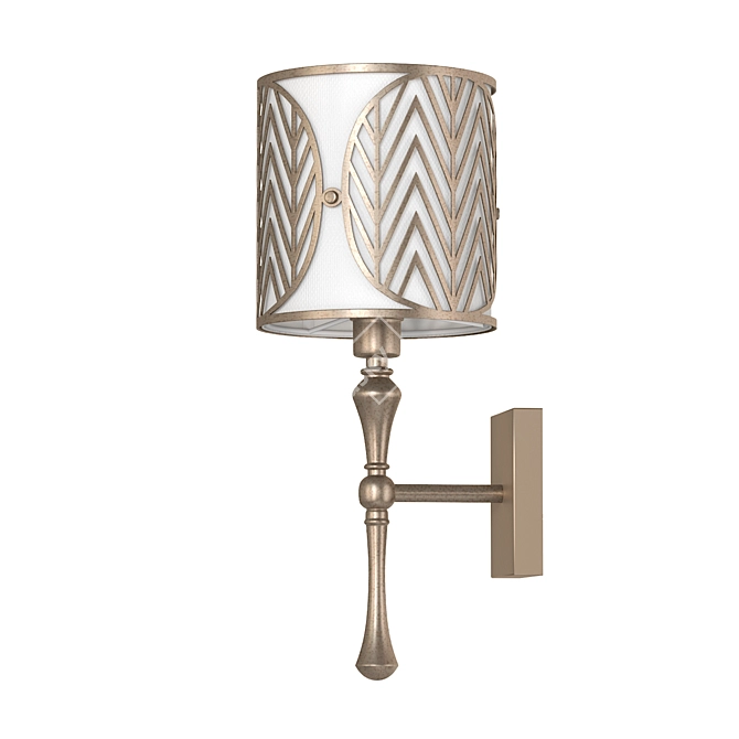 Elegant Art Deco Wall Sconce 3D model image 1