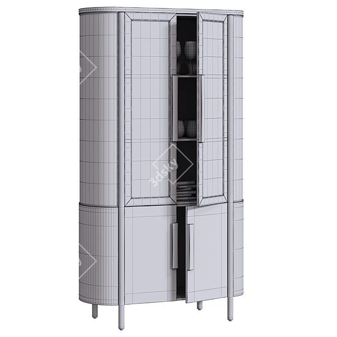 Fields Natural Storage Cabinet 80 3D model image 5